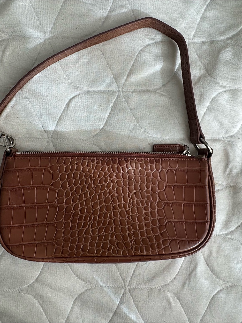 By FAR Brown Croc-Embossed Shoulder Bag - Classic Women's Bag